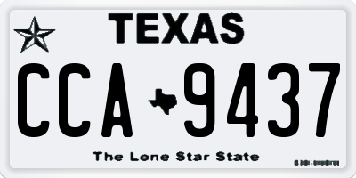 TX license plate CCA9437