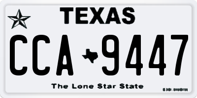 TX license plate CCA9447
