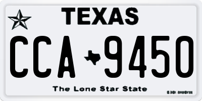 TX license plate CCA9450