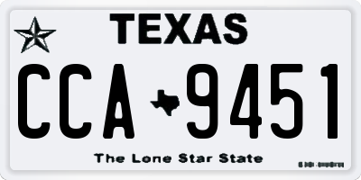 TX license plate CCA9451