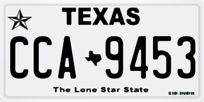 TX license plate CCA9453
