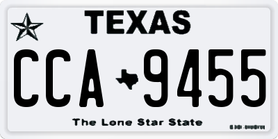TX license plate CCA9455