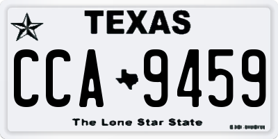 TX license plate CCA9459