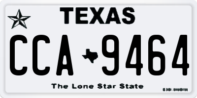 TX license plate CCA9464
