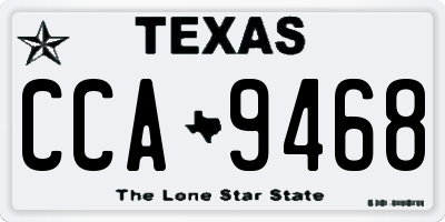 TX license plate CCA9468