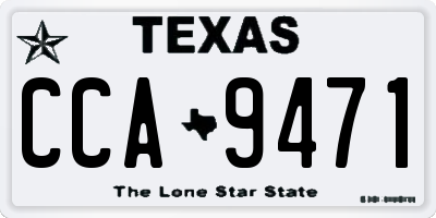 TX license plate CCA9471