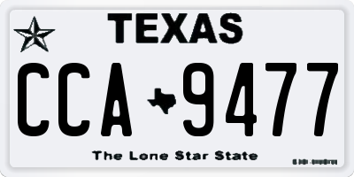 TX license plate CCA9477