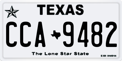 TX license plate CCA9482