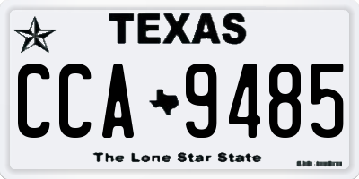 TX license plate CCA9485
