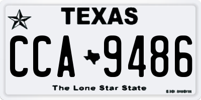 TX license plate CCA9486