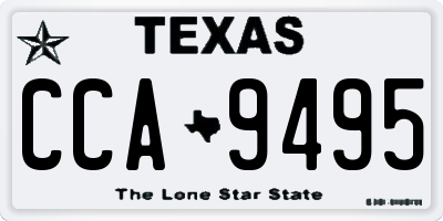 TX license plate CCA9495