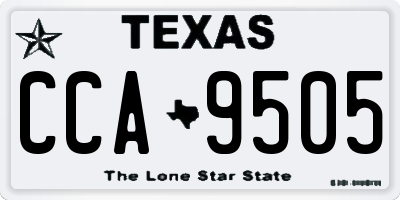 TX license plate CCA9505