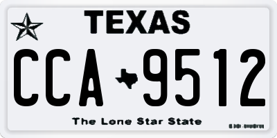 TX license plate CCA9512