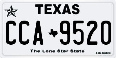 TX license plate CCA9520