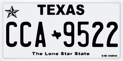 TX license plate CCA9522
