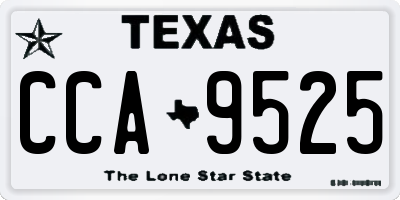 TX license plate CCA9525