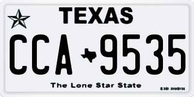 TX license plate CCA9535