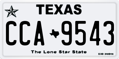 TX license plate CCA9543