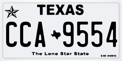 TX license plate CCA9554
