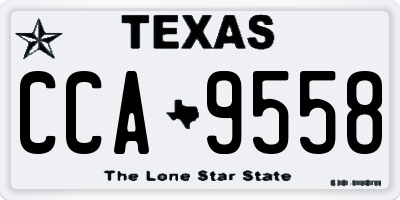 TX license plate CCA9558