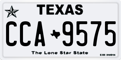 TX license plate CCA9575