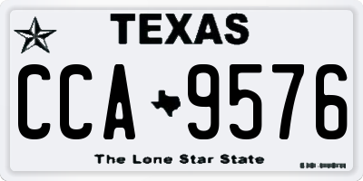 TX license plate CCA9576