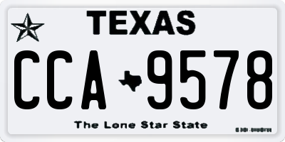 TX license plate CCA9578