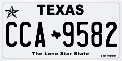 TX license plate CCA9582