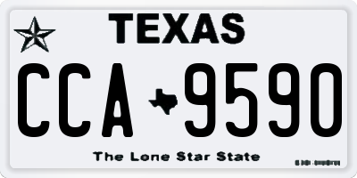 TX license plate CCA9590
