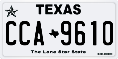 TX license plate CCA9610