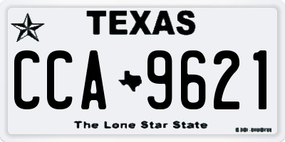 TX license plate CCA9621