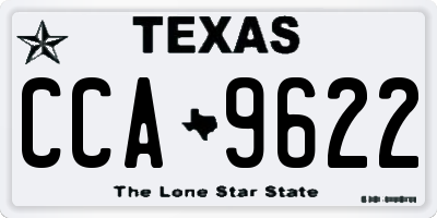 TX license plate CCA9622