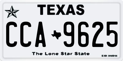 TX license plate CCA9625