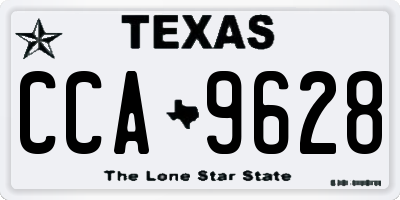 TX license plate CCA9628