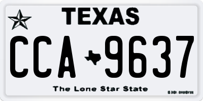 TX license plate CCA9637