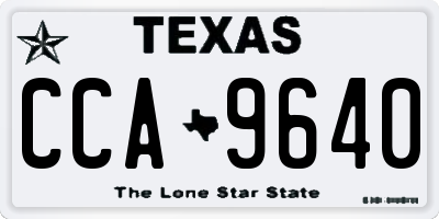 TX license plate CCA9640
