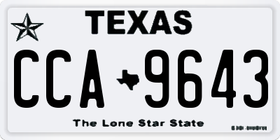 TX license plate CCA9643