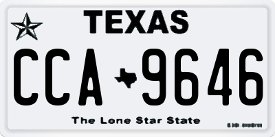 TX license plate CCA9646