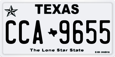 TX license plate CCA9655