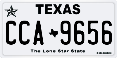 TX license plate CCA9656
