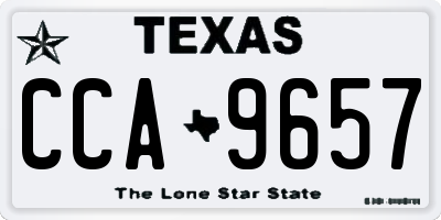 TX license plate CCA9657
