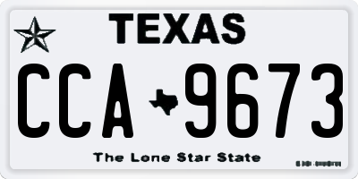 TX license plate CCA9673