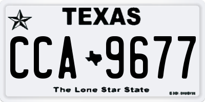TX license plate CCA9677