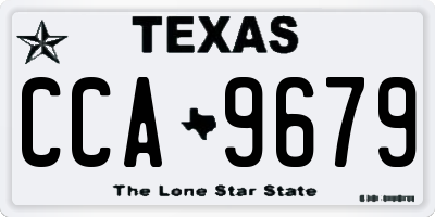 TX license plate CCA9679