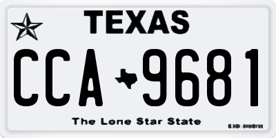 TX license plate CCA9681