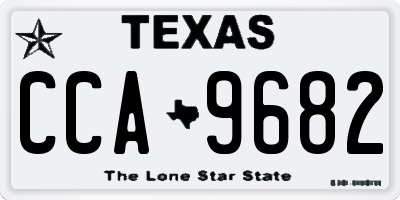 TX license plate CCA9682