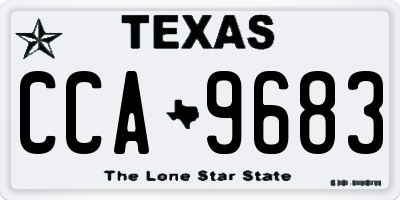 TX license plate CCA9683