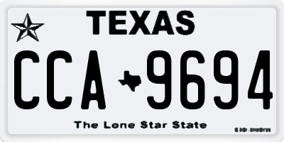 TX license plate CCA9694