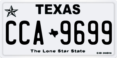 TX license plate CCA9699