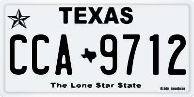 TX license plate CCA9712